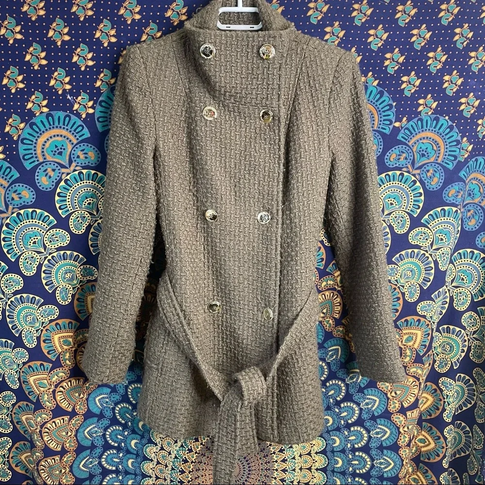 Calvin Klein Wool Blend Trench Coat - Picture 7 of 16